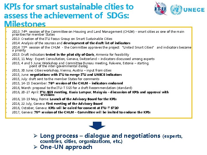 KPIs for smart sustainable cities to assess the achievement of SDGs: Milestones § §