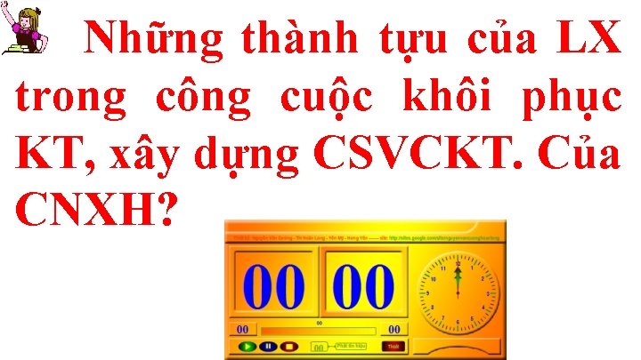 Những thành tựu của LX trong công cuộc khôi phục KT, xây dựng CSVCKT.