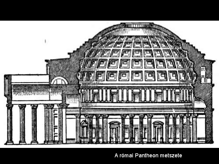 A római Pantheon metszete 