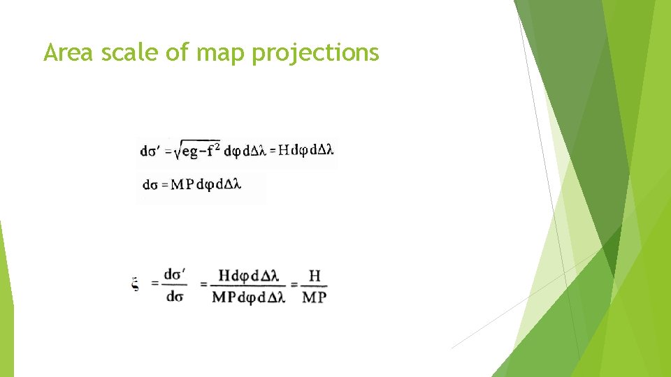 Area scale of map projections 