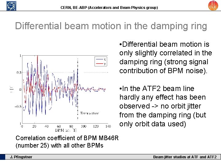 CERN, BE-ABP (Accelerators and Beam Physics group) Differential beam motion in the damping ring