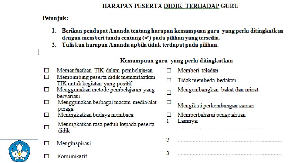 KEMENTERIAN PENDIDIKAN DAN KEBUDAYAAN DIREKTORAT JENDERAL PENDIDIKAN DASAR DAN MENENGAH LEMBAGA PENJAMINAN MUTU PENDIDIKAN