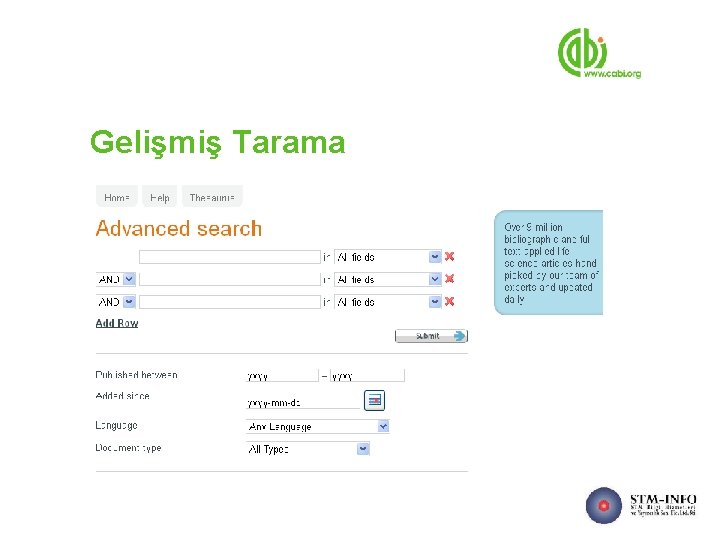 Gelişmiş Tarama 