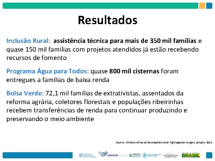 Resultados Inclusão Rural: assistência técnica para mais de 350 mil famílias e quase 150