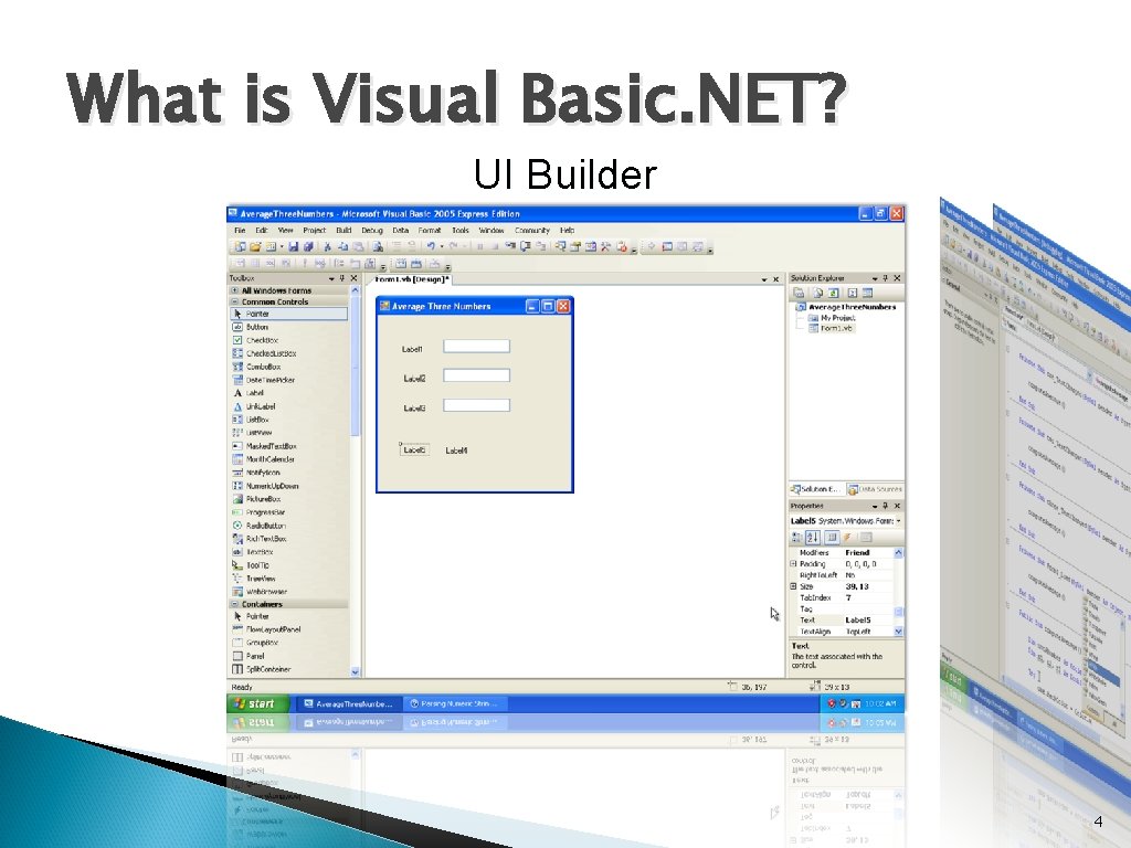 What is Visual Basic. NET? UI Builder 4 