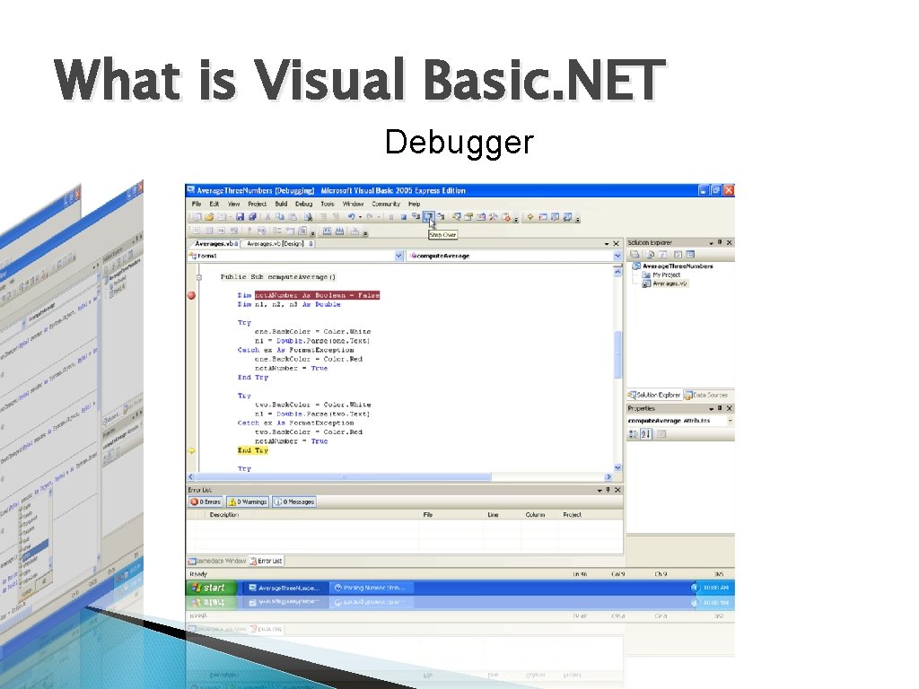 What is Visual Basic. NET Debugger 