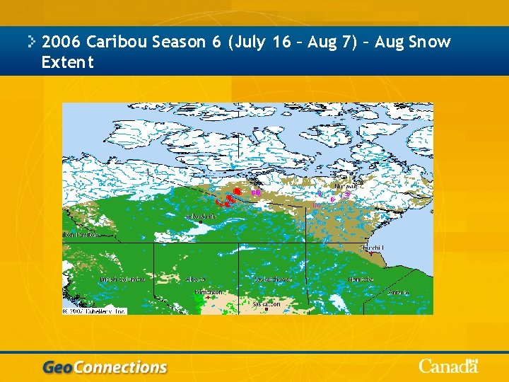 2006 Caribou Season 6 (July 16 – Aug 7) – Aug Snow Extent 