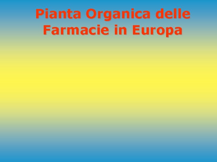 Pianta Organica delle Farmacie in Europa 