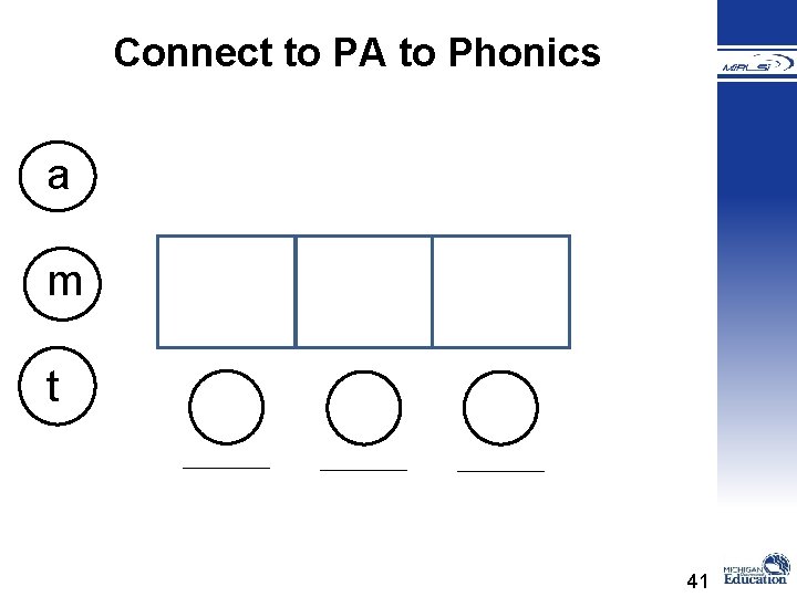 Connect to PA to Phonics a m t 41 