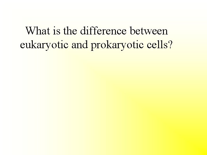 What is the difference between eukaryotic and prokaryotic cells? 