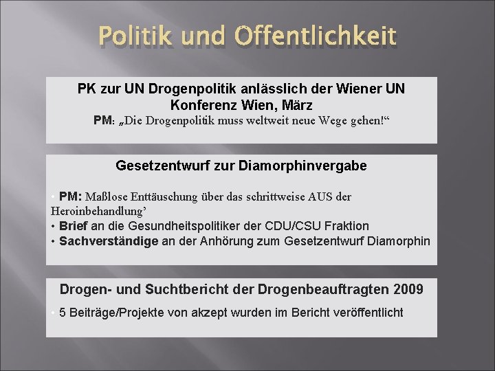 Politik und Öffentlichkeit PK zur UN Drogenpolitik anlässlich der Wiener UN Konferenz Wien, März