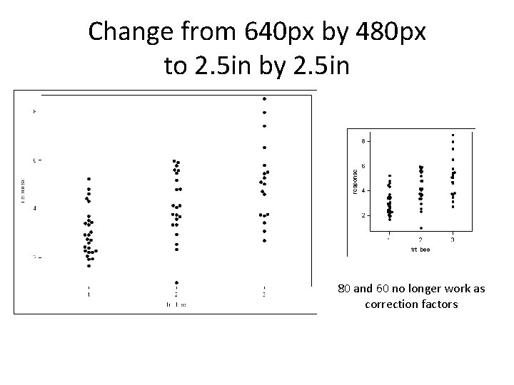 Change from 640 px by 480 px to 2. 5 in by 2. 5
