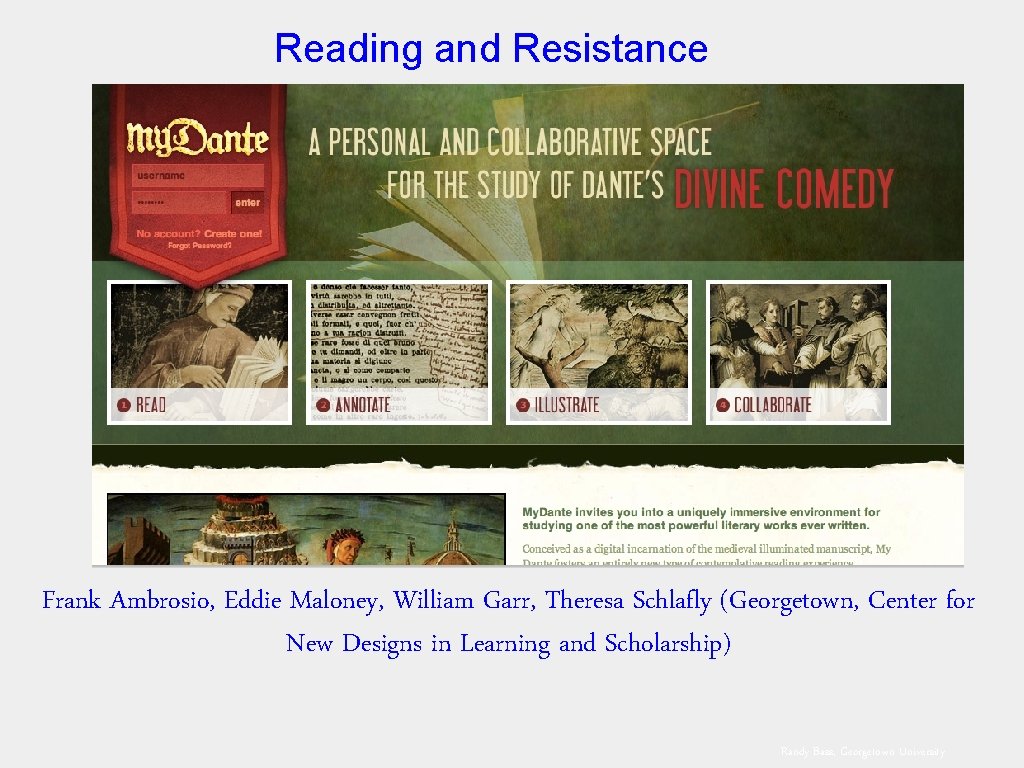 Reading and Resistance •  Frank Ambrosio, Eddie Maloney, William Garr, Theresa Schlafly (Georgetown,