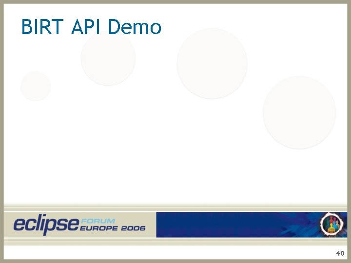 BIRT API Demo 40 