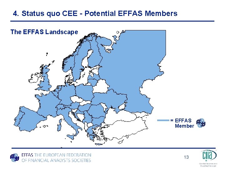 4. Status quo CEE - Potential EFFAS Members The EFFAS Landscape = EFFAS Member