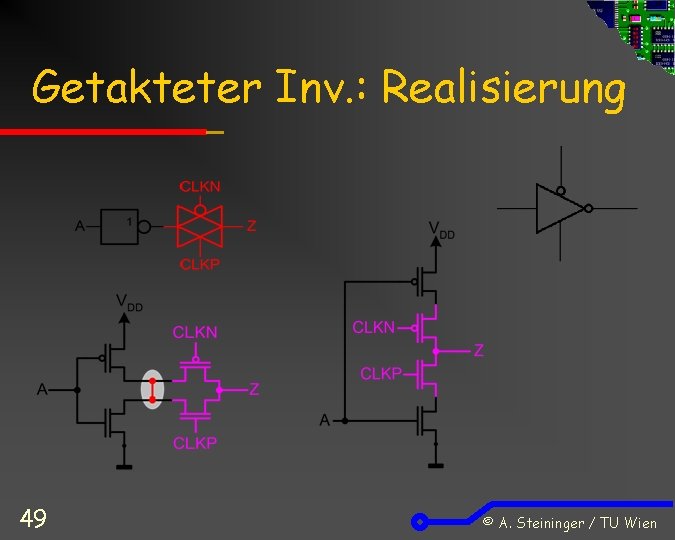Getakteter Inv. : Realisierung 49 © A. Steininger / TU Wien 