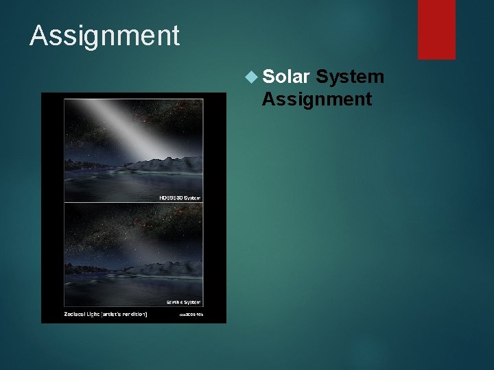 Assignment Solar System Assignment 