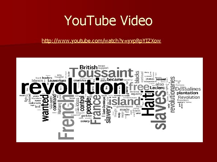 You. Tube Video http: //www. youtube. com/watch? v=yvp. Rp. YIZXow 