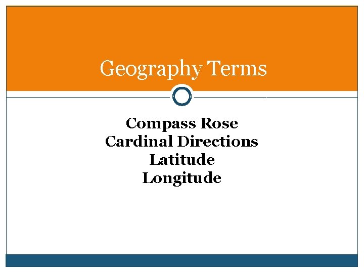 Geography Terms Compass Rose Cardinal Directions Latitude Longitude 