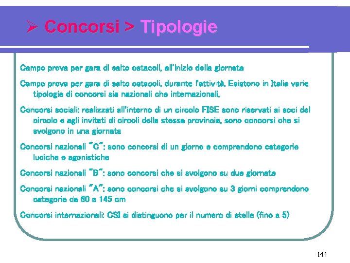 Ø Concorsi > Tipologie Campo prova per gara di salto ostacoli, all'inizio della giornata