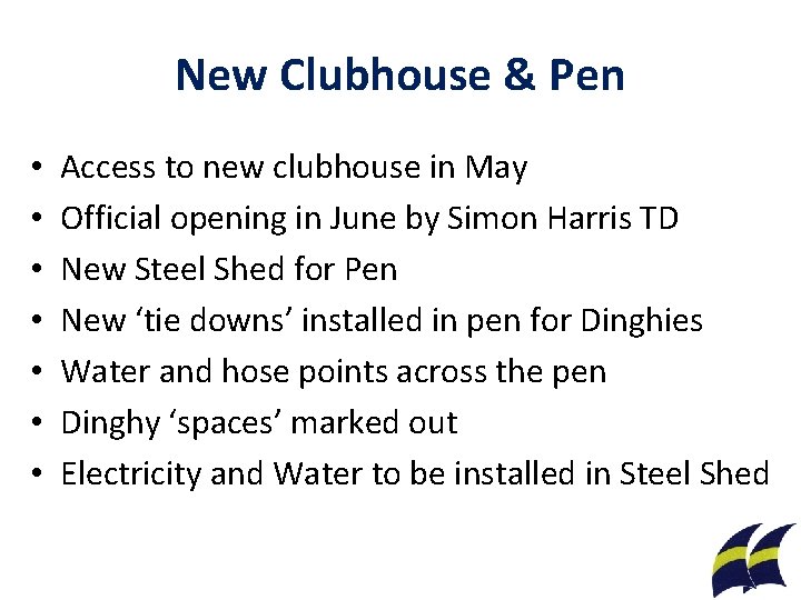 New Clubhouse & Pen • • Access to new clubhouse in May Official opening