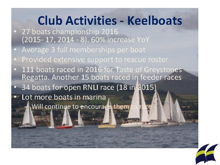 Club Activities - Keelboats • 27 boats championship 2016 (2015 - 17, 2014 -
