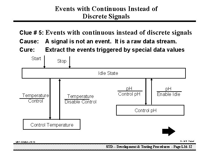 Events with Continuous Instead of Discrete Signals Clue # 5: Events with continuous instead