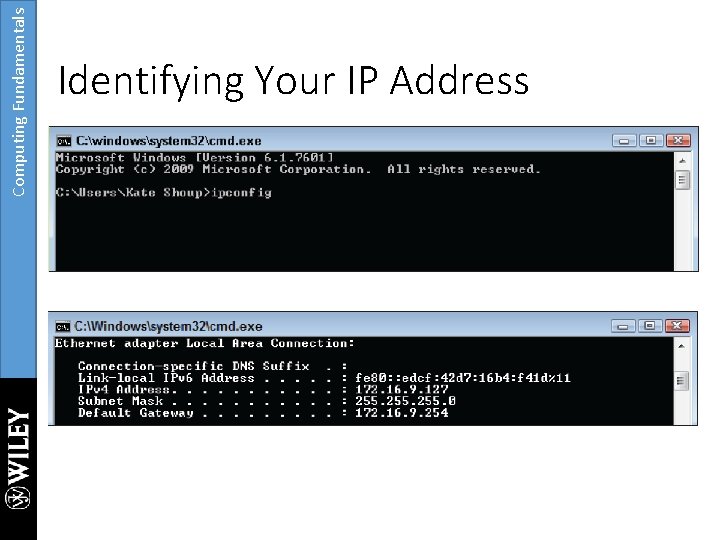 Computing Fundamentals Identifying Your IP Address 