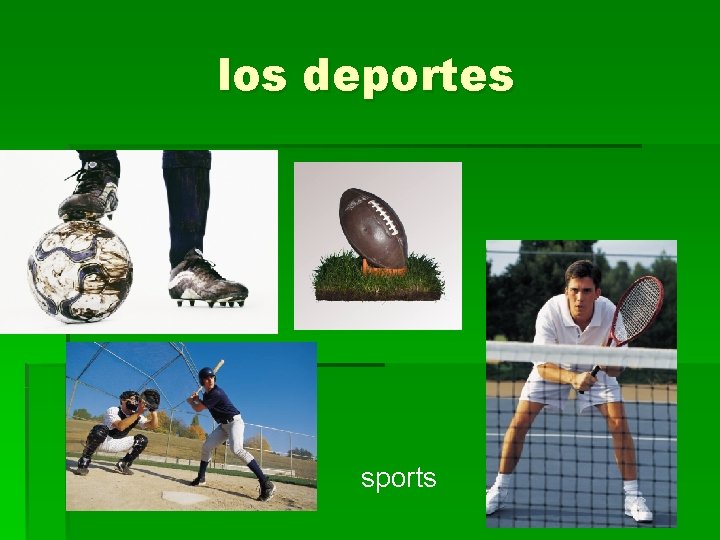 los deportes sports 