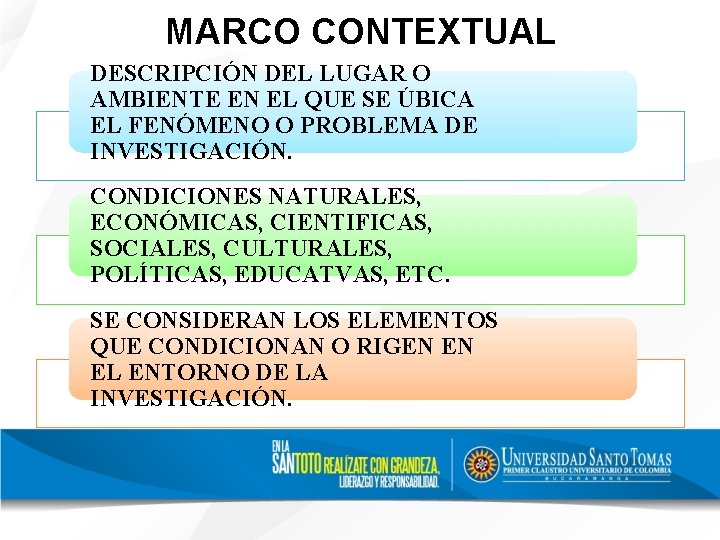 MARCO CONTEXTUAL DESCRIPCIÓN DEL LUGAR O AMBIENTE EN EL QUE SE ÚBICA EL FENÓMENO