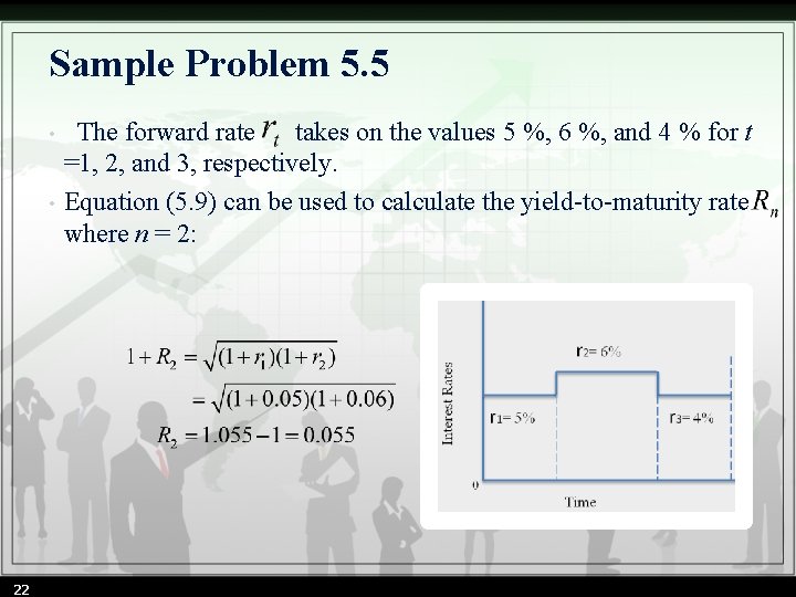 Sample Problem 5. 5 • • 22 The forward rate takes on the values