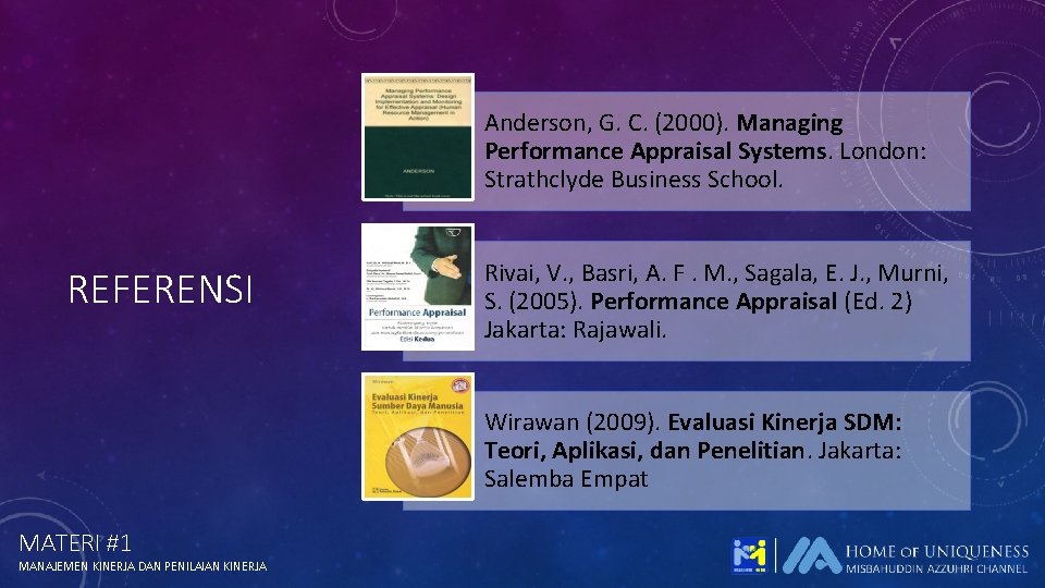 Anderson, G. C. (2000). Managing Performance Appraisal Systems. London: Strathclyde Business School. REFERENSI Rivai,