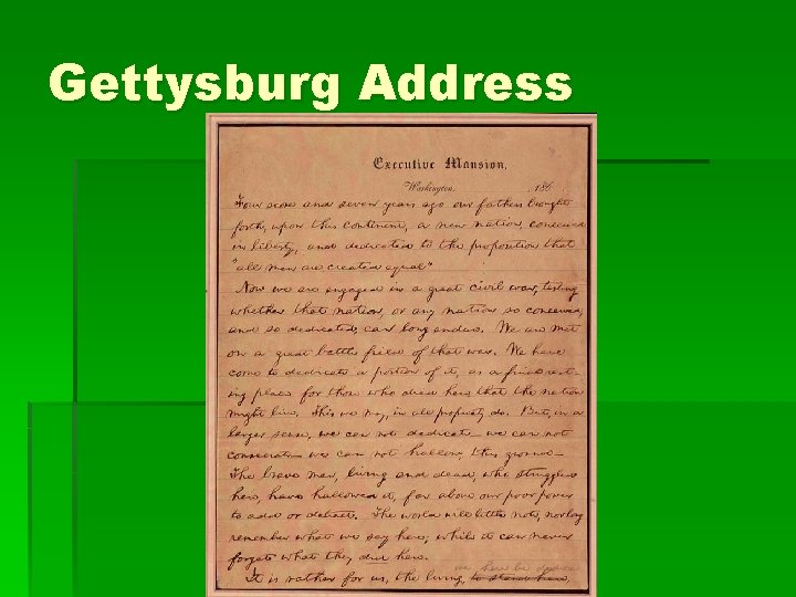 Gettysburg Address 