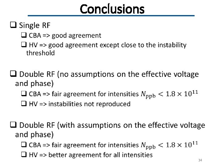 Conclusions 34 