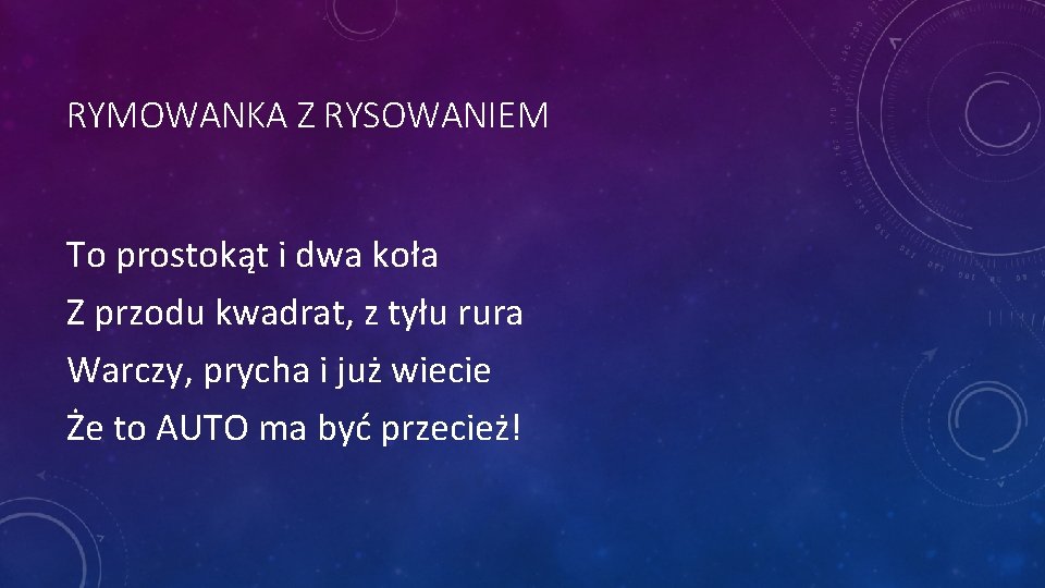 Rymowanka Z Wyrazami Jutro Futro WICZENIA LOGOPEDYCZNE Co si zaczyna na ZABAWA Z