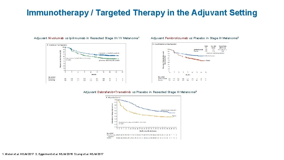 Immunotherapy / Targeted Therapy in the Adjuvant Setting Adjuvant Nivolumab vs Ipilimumab in Resected
