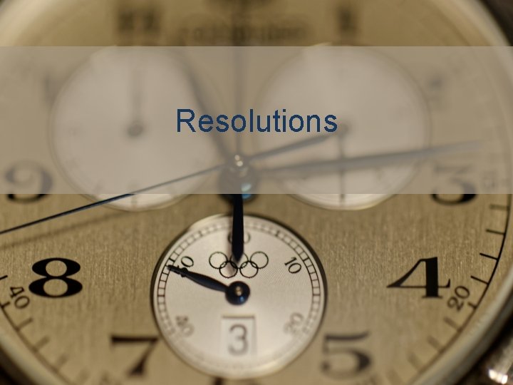 Resolutions 