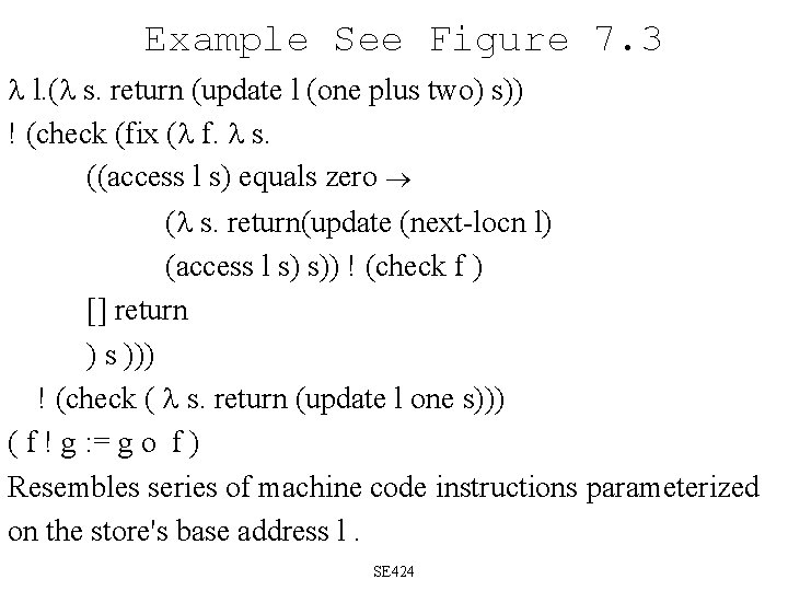 Example See Figure 7. 3 l. ( s. return (update l (one plus two)