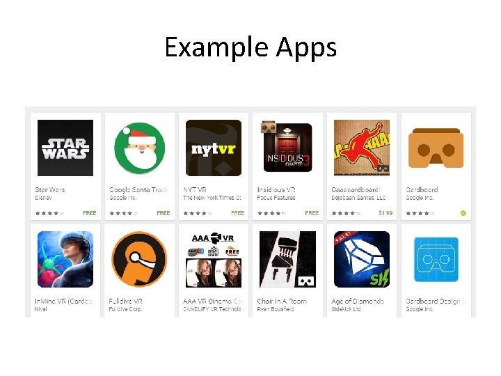 Example Apps Example Apps