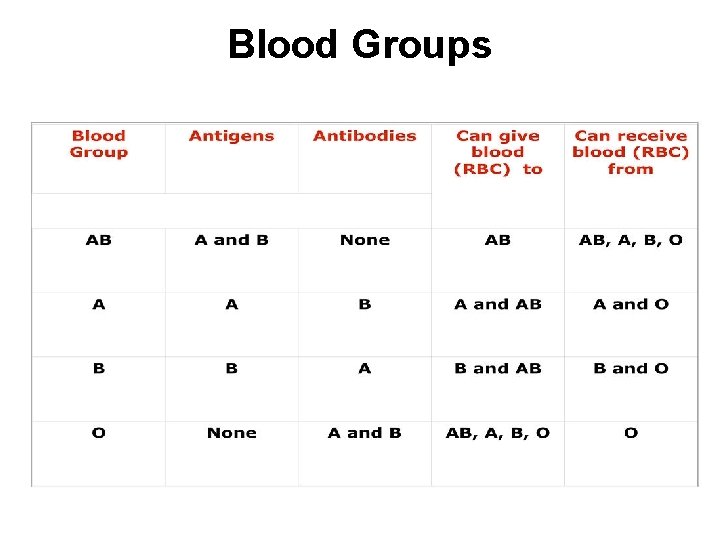 Blood Groups 