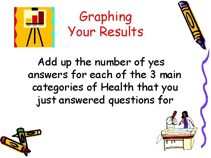 Graphing Your Results Add up the number of yes answers for each of the