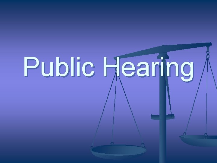 Public Hearing 