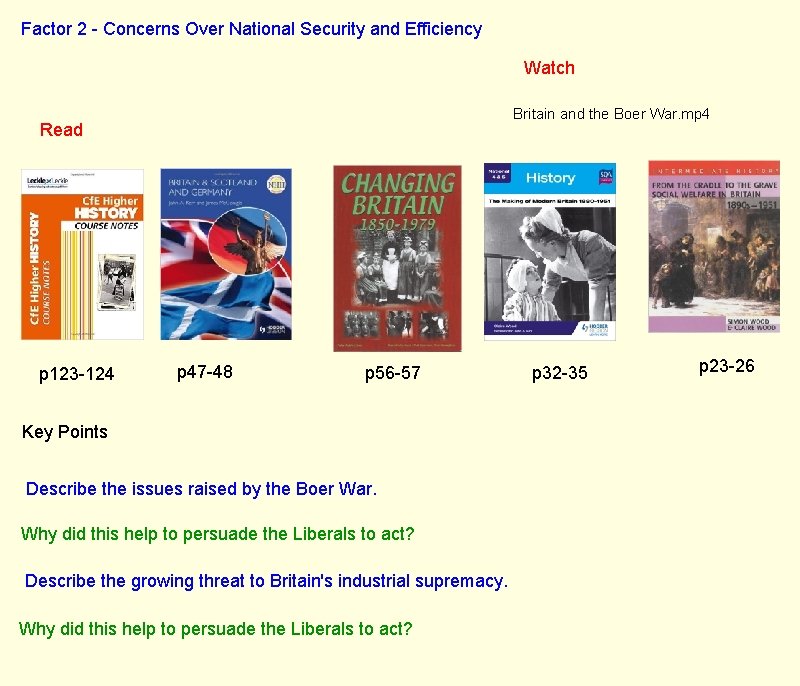 Factor 2 - Concerns Over National Security and Efficiency Watch Britain and the Boer