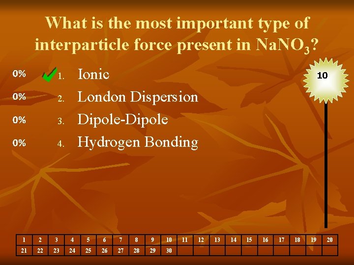 What is the most important type of interparticle force present in Na. NO 3?