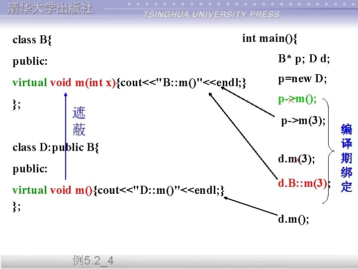 int main(){ class B{ public: B* p; D d; virtual void m(int x){cout<<"B: :