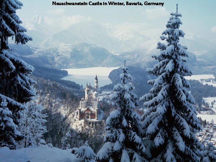 Neuschwanstein Castle in Winter, Bavaria, Germany 