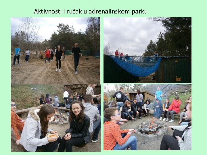 Aktivnosti i ručak u adrenalinskom parku 