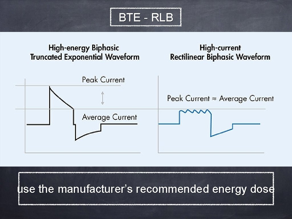 BTE - RLB use the manufacturer’s recommended energy dose 
