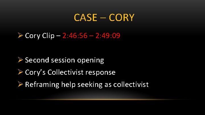 CASE – CORY Ø Cory Clip – 2: 46: 56 – 2: 49: 09
