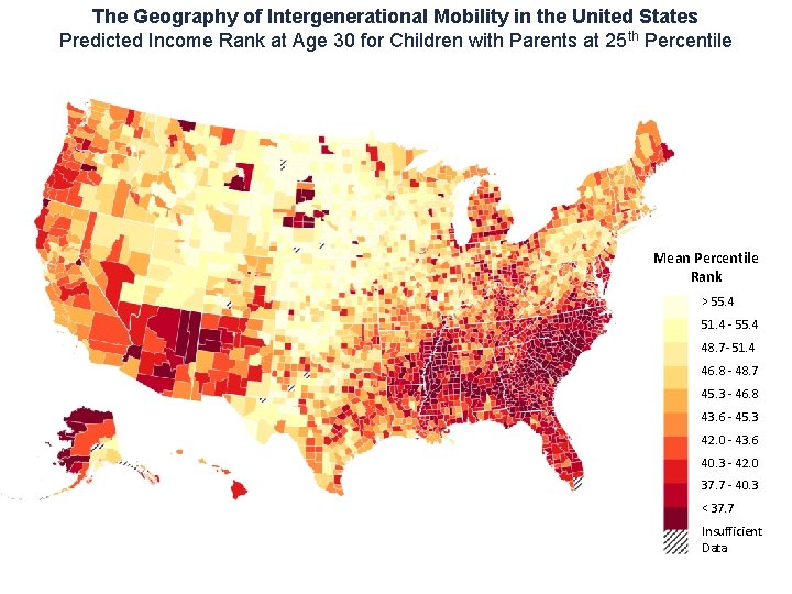 The Geography of Intergenerational Mobility in the United States Predicted Income Rank at Age